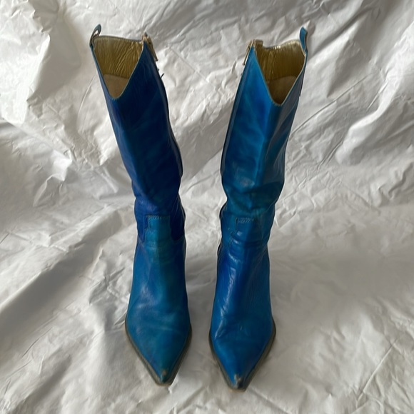 Cowboy boots leather blue - Picture 2 of 3